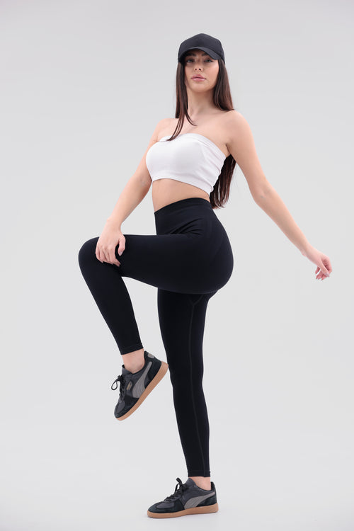 Toparlayıcı Yüksek Bel Seamless Spor Tayt – Push Up Etkili & Nefes Alabilir