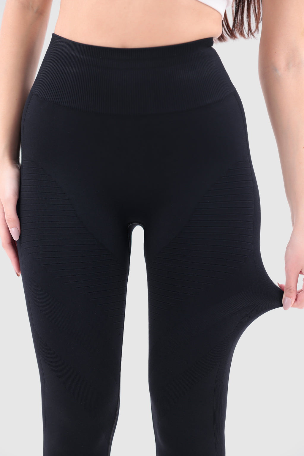 Toparlayıcı Yüksek Bel Seamless Spor Tayt – Push Up Etkili & Nefes Alabilir