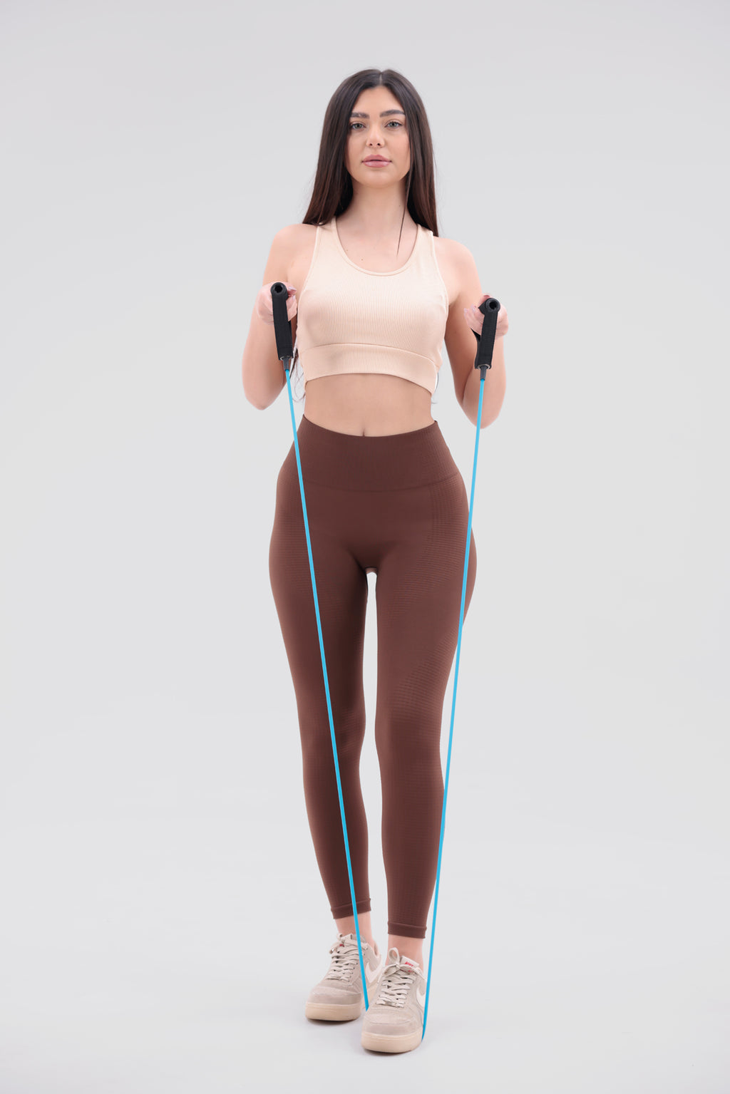 Toparlayıcı Yüksek Bel Seamless Spor Tayt – Push Up Etkili & Nefes Alabilir