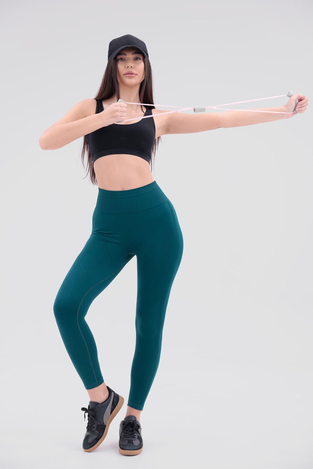 Toparlayıcı Yüksek Bel Seamless Spor Tayt – Push Up Etkili & Nefes Alabilir